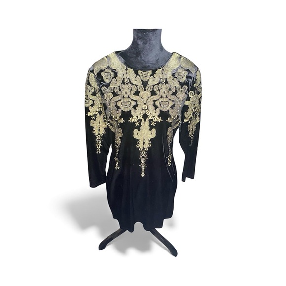 Press vintage 80s dress new with tags size large prefect little black dress - Picture 2 of 3